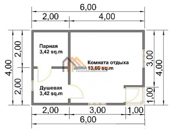 Проект бани из бруса №10 2